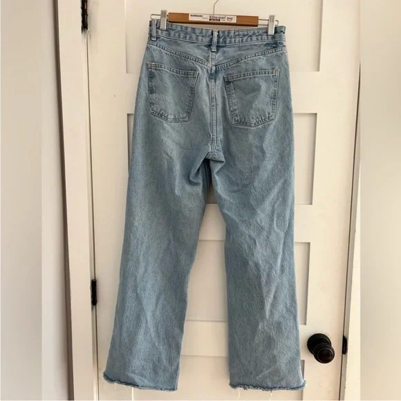 Zara TRF Ripped wide leg jeans size 6 - Picture 9 of 13